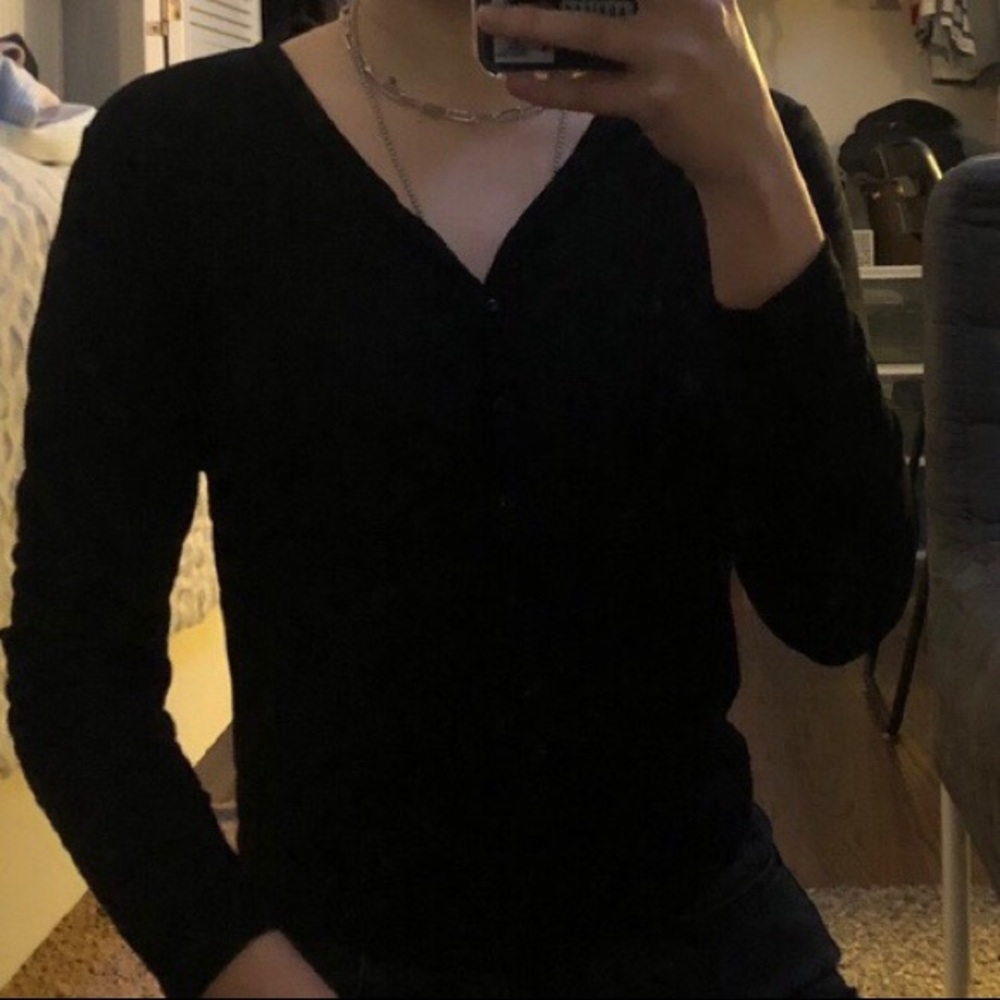Black Express Button Up Long Sleeve